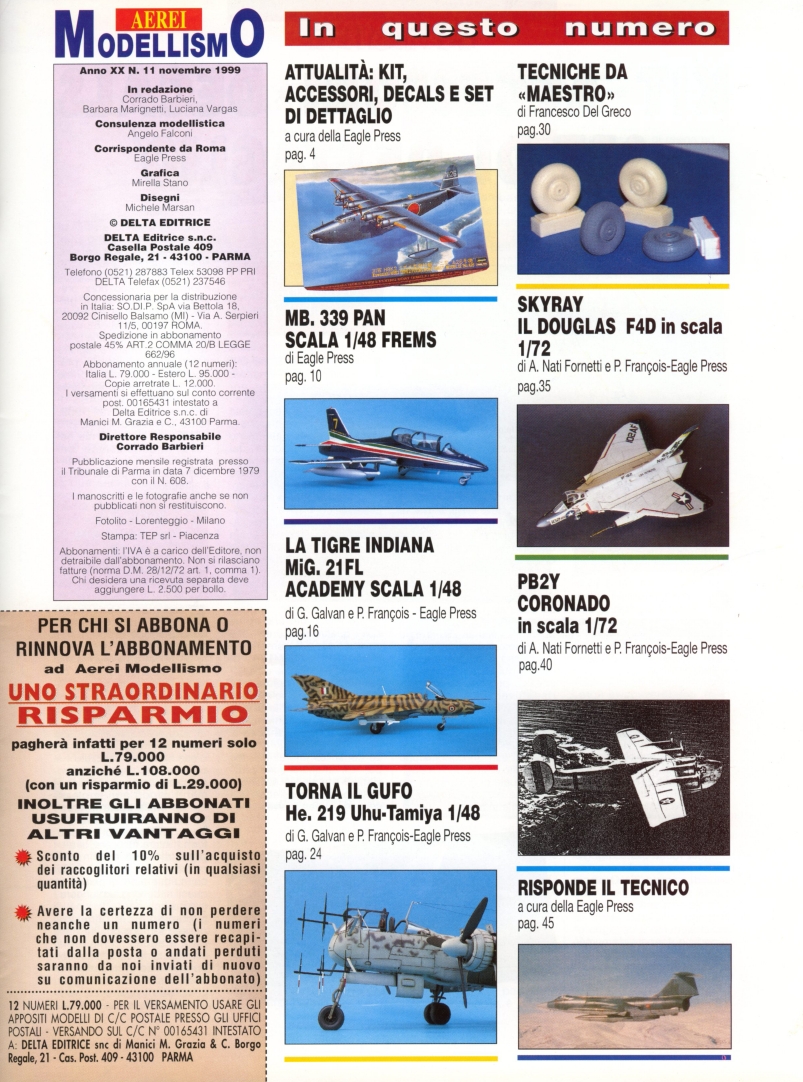 Aerei Modellismo 1999-11